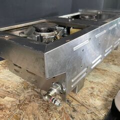 ★山岡金属 STKー572T-04 卓上2口ガスコンロ 業務用 都市ガス用★