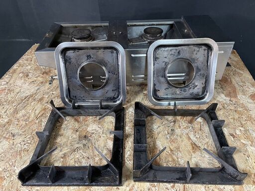 ☆山岡金属 STKー572T-04 卓上2口ガスコンロ 業務用 都市ガス用☆ - その他 