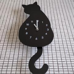 【お取引中】黒ネコ掛け時計