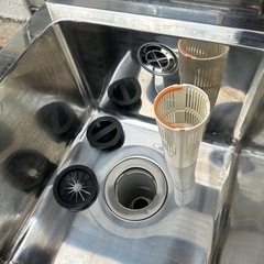 業務用 美品 1槽シンク 幅400×奥450×高さ800+90(mm)栓 流し台 一層シンク 一層 1層 店舗用品 厨房機器一槽シンク 大阪発