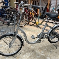 自転車 20インチ シルバー BRUME