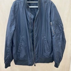 美品　UNIQLO ユニクロ　メンズブルゾン　MA-1 ネイビー