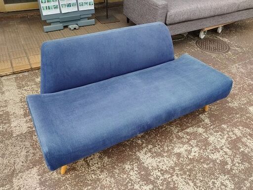 IDEE AO SOFA 青布張り2人掛けソファー『中古美品』 - 2人掛け IDEE AO SOFA 青布張り2人掛けソファー『中古美品』 - 2人掛け