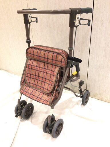 ■11484■島製作所 シンフォニー 歩行器 介助 手押し車 シルバーカー U字ハンドル 折り畳み イス