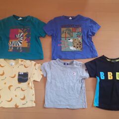 【USED】子供服まとめ売り　Ｔシャツ５点　全てネーム入り