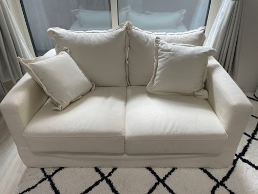 未使用訳あり モダンデザインソファベッド W120 セミダブル ブラック