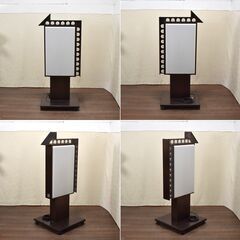 【ヤ取6/8終了】≪zyt1440ジ≫ 三和サインワークス スタンドサイン 点滅型 矢印 AC100V 50Hz用 内照看板/電照看板/両面電飾スタンド 現状品 60324-07