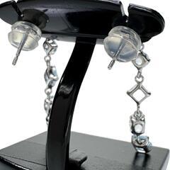 ブルートパーズ 0.90/0.90ct ピアス Pt900プラチナ 1.6g レディース【中古】【真子質店】【NN】【IIx】