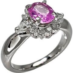11号 ピンクサファイア 0.84ct ダイヤモンド 0.27ct リング・指輪 