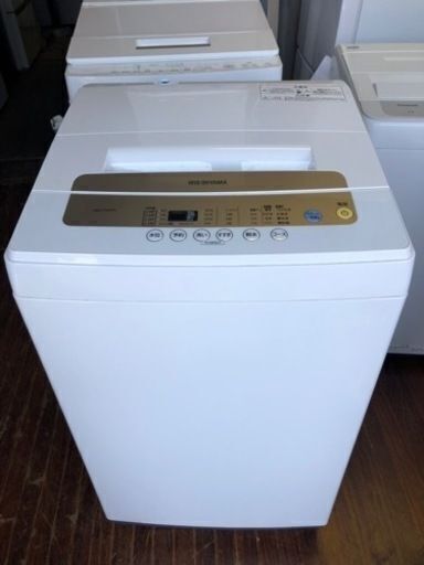 福岡市内配送設置無料　2020年式　アイリスオーヤマ 洗濯機 5kg 全自動 風乾燥 お急ぎコース ステンレス槽 ゴールド IAW-T502EN