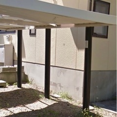 カーポート、車庫、鉄スクラップ、アルミの柱、屋根材