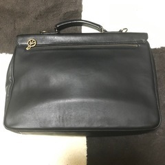 激レア モスキーノ レザーブリーフケース 書類カバン ブラック 良品