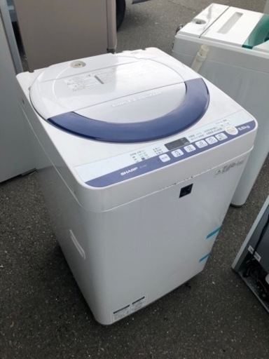 北九州市内配送無料 保証付き シャープ 5．5kg全自動洗濯機  