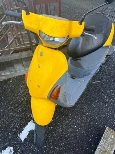 レッツ4 原付　バイク　黄色　スズキ