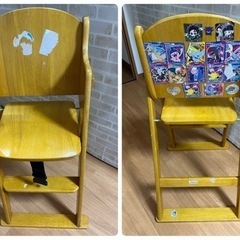 木製ハイチェア  ベビーチェア 子ども用椅子