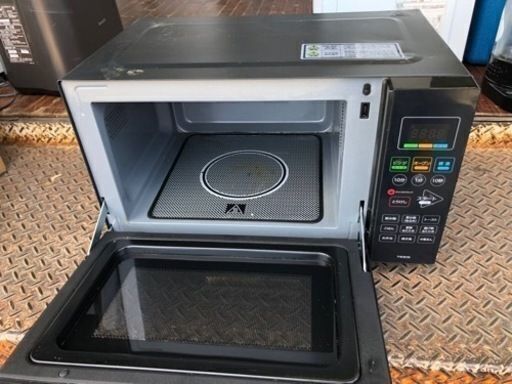 2020年式 オーブンレンジ 23L TS-R2301-BK ブラック 最大800W 縦開き