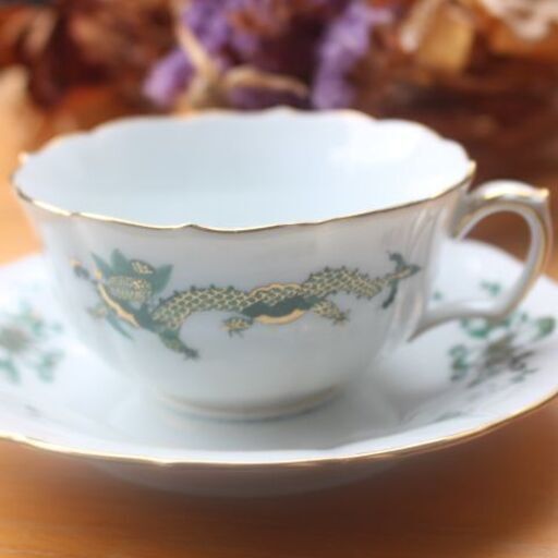 マイセン Meissen リッチドラゴンシリーズ グリーン カップ ソーサー エキスパート藤沢辻堂店