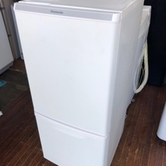 北九州市内配送無料　保証付き　2020年　パナソニック 冷蔵庫 幅48cm 138L マットバニラホワイト NR-B14DW-W 2ドア 右開き 自動霜取り 大きめ冷凍室 LED照明