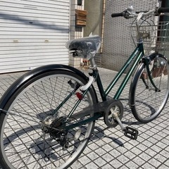 【26インチ自転車】ブリヂストン製　6段変速付　BAA認定車❗️前タイヤ、チェーン、前カゴ、サドル新品❗️リヤタフタイヤ使用　若林自転車　膳所店　SALE中❗️