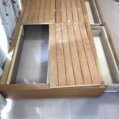 引取日限定】無印良品 収納付きベッドフレーム