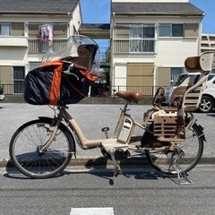 【電動】自転車3人乗り　ママチャリ