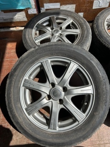 ホイール MILLOUS RE 15インチ 4穴 6J タイヤ BRIDGESTONE NEXTRY 13年 