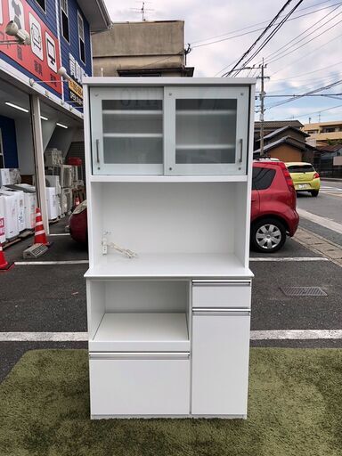 レンジボード 食器棚 キッチン収納 幅89cm しょっきたな自社配送時代引き可※現金、クレジット、スマホ決済対応※