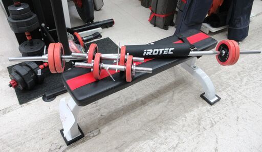 iROTEC / アイロテック 筋トレセット ダンベル バーベル ベンチ【ユーズドユーズ名古屋天白店】 JO4-05