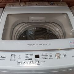 AQUA ガラストップ 洗濯機 6kg AQW-GV70H 2020年製 □買取GO‼ 栄和