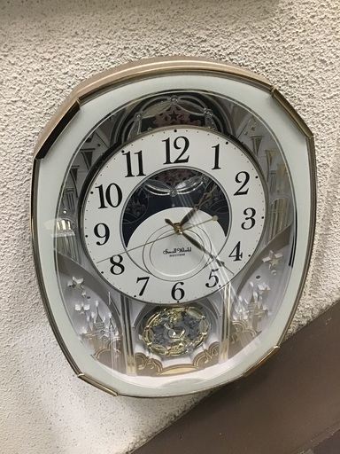 リズム時計 電波からくり時計 4MN551RH
