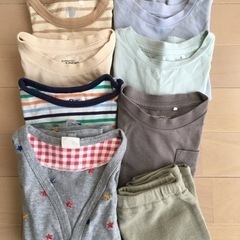 【ほぼ未着用】長袖Ｔシャツ (90)&  半袖Tシャツ(80)