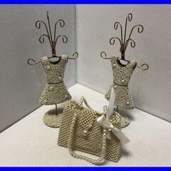 ▼【アクセサリースタンド＆ビーズバッグ　処分　3点セット　展示品...