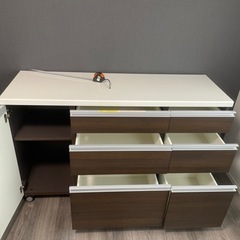 【Y】パモウナ（Pamouna） 食器棚・キッチンカウンター 140 Pamouna（パモウナ）キッチンカウンター「SY-1400R-3」幅140cm 奥行