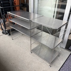 【美品】無印良品　ステンレスユニットシェルフ　引き出し付き 無印良品 無印 MUJI ステンレスユニットシェルフ ユニットシェルフ