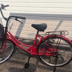 【24インチ】自転車　赤色