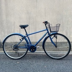 【良品】メタルブルー27インチ6段変速整備済み自転車