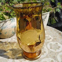 ボヘミアン グラス 花瓶 高さ26cm 幅12cm