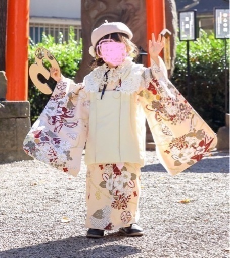 utatane✳︎着物✳︎七五三✳︎3歳✳︎ガーリー✳︎レトロ