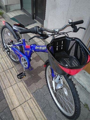 美品☆[MYPALLAS]M-824F CROSS BLAZE 24吋折り畳みジュニアMTB 外装6段  