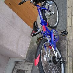 美品☆[MYPALLAS]M-824F CROSS BLAZE 24吋折り畳みジュニアMTB 外装6段/ブルー