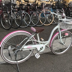 女の子用24インチ.オートライト中古自転車整備済