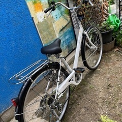 白い自転車26インチ　値下げします！