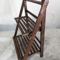 【決まりました】木製2段ラック(折り畳み式)