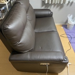 電動リクライニングソファ2人掛け