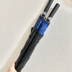 長傘 日傘 2本 雨傘 ２重傘布 大型 UVカットワンタッチ