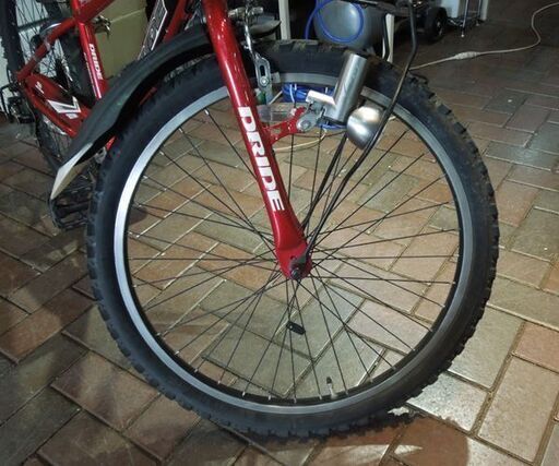 24インチ 自転車 子供用自転車 6段変速 カゴ付き 鍵付き レッド MTBスタイル 札幌市東区 新道東店