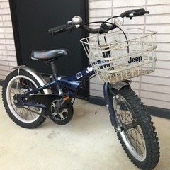 自転車 子供用 JEEP キッズサイクル 16インチ ネイビー