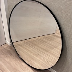 【美品】IKEA リンドビーン　丸型　鏡　