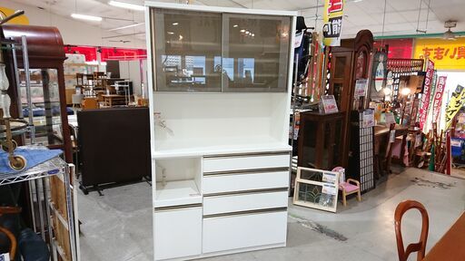 松田家具｜ラピス｜モイス付｜ガラス引戸扉｜キッチンボード