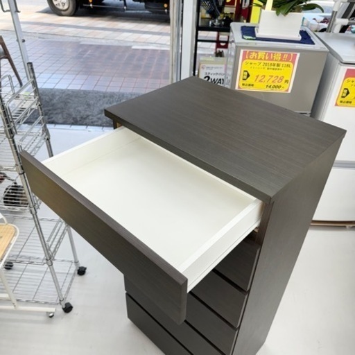 ②【超美品‼️】定価24,990円♪ ニトリ 60cm幅6段ハイチェスト(エレア3) タンス 衣類収納家具 木目調ダークブラウン♪